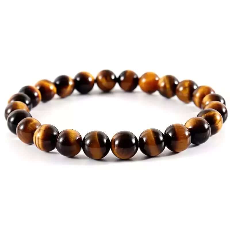 3 Bracelets en Pierres Naturelles Œil de Tigre, Onyx et Hématite. Offrent protection, augmentent l'énergie, renforcent la sécurité et la discipline